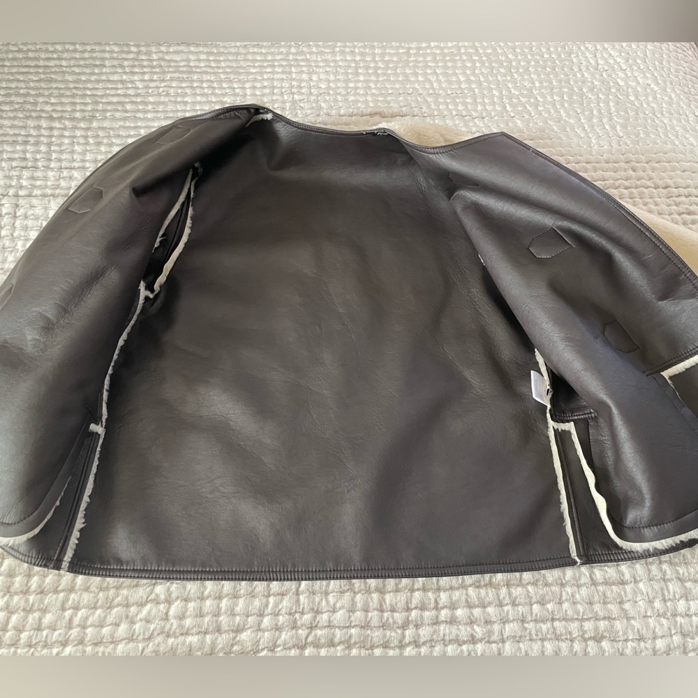 Korea by We Are Shearling Jacket Wool blend Teddy Double Sided One Size - Picture 10 of 16
